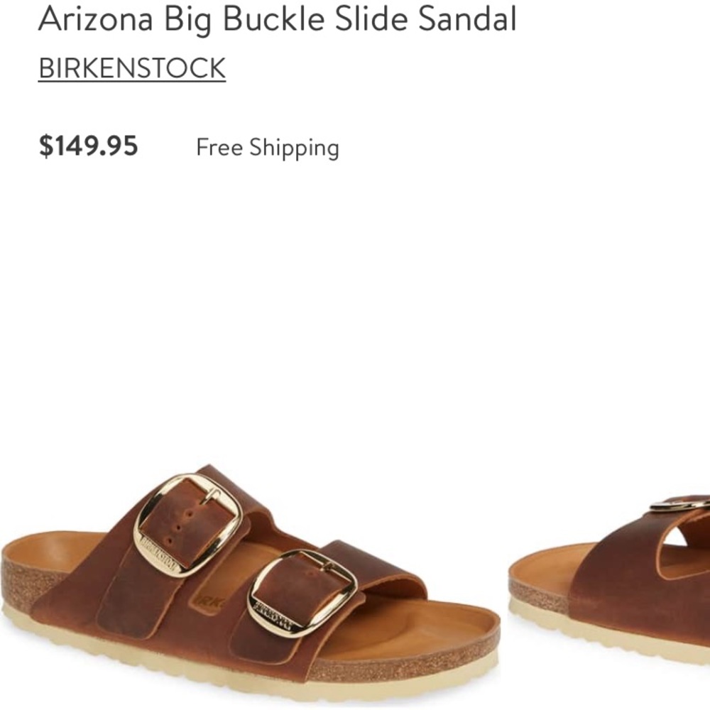 Arizona big buckle cognac Birkenstock sandals